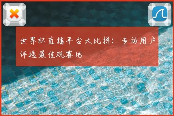 世界杯直播平台大比拼:专访用户评选最佳观赛地