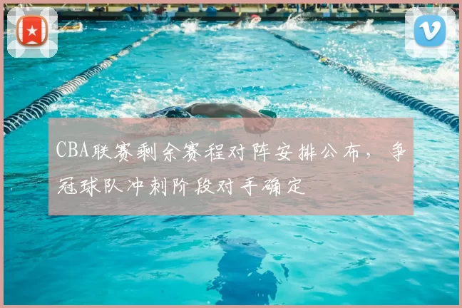 CBA联赛剩余赛程对阵安排公布，争冠球队冲刺阶段对手确定